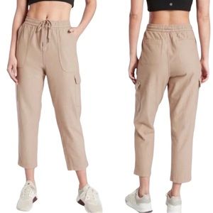 Athleta Farallon High Waist Pull On Knit Cargo Crop Ankle Pants Size 4